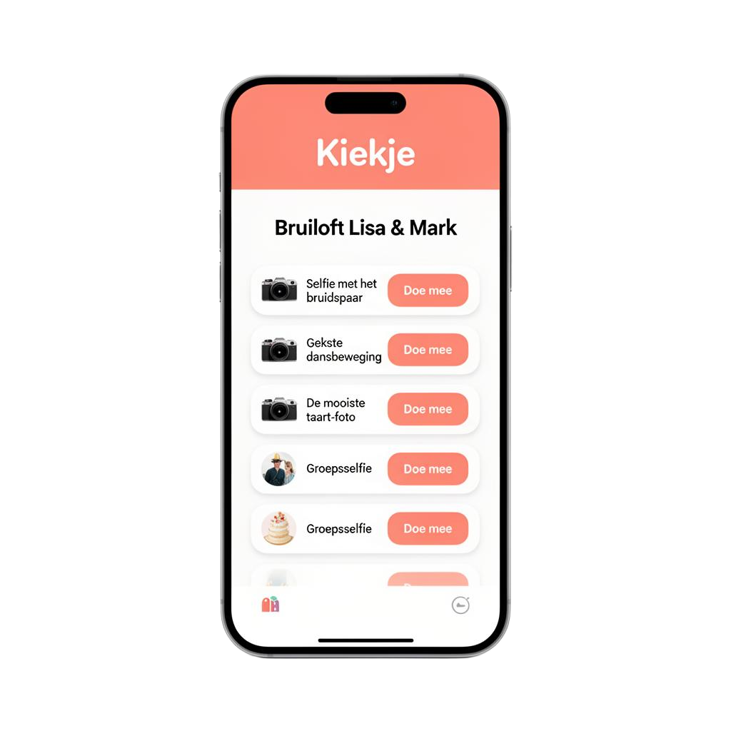 Kiekje photo challenges on iPhone