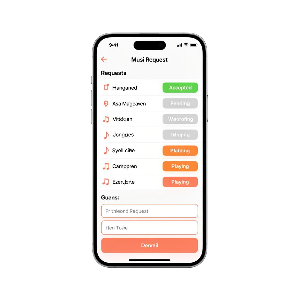 Kiekje music requests on iPhone